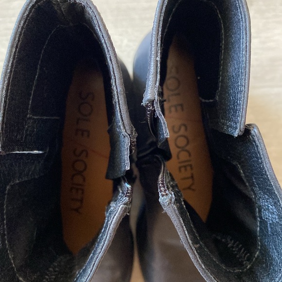 Sole Society Karissa ankle boots, Black leather. Square toe. size 7.5 like new - Picture 11 of 11